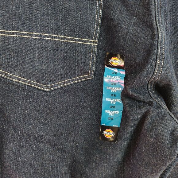 NWT Dickies Relaxed Fit Jeans Women's Size 22R Dark Blue Straight Leg - Picture 8 of 10